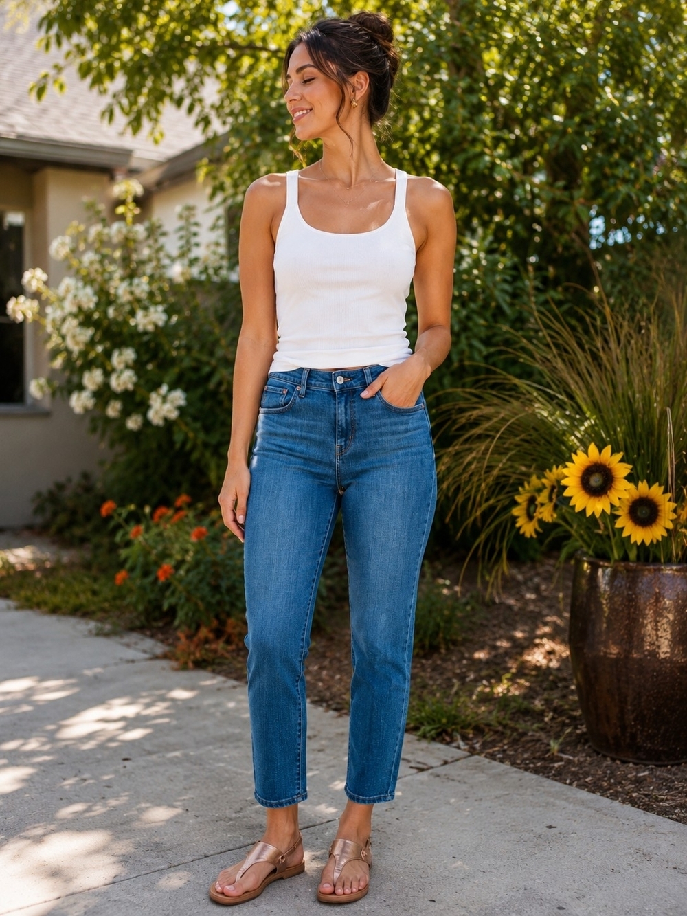 Levi's Boyfriend Jeans Womens 32 Medium Wash Mid Rise Stretch Ankle Denim